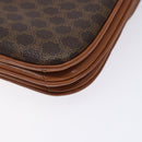 CELINE Macadam Canvas Shoulder Bag PVC Leather Brown Auth 78223-14