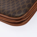 CELINE Macadam Canvas Shoulder Bag PVC Leather Brown Auth 78223-15