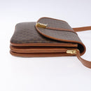 CELINE Macadam Canvas Shoulder Bag PVC Leather Brown Auth 78223-4