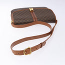 CELINE Macadam Canvas Shoulder Bag PVC Leather Brown Auth 78223-7