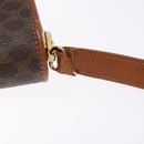 CELINE Macadam Canvas Shoulder Bag PVC Leather Brown Auth 78223-9