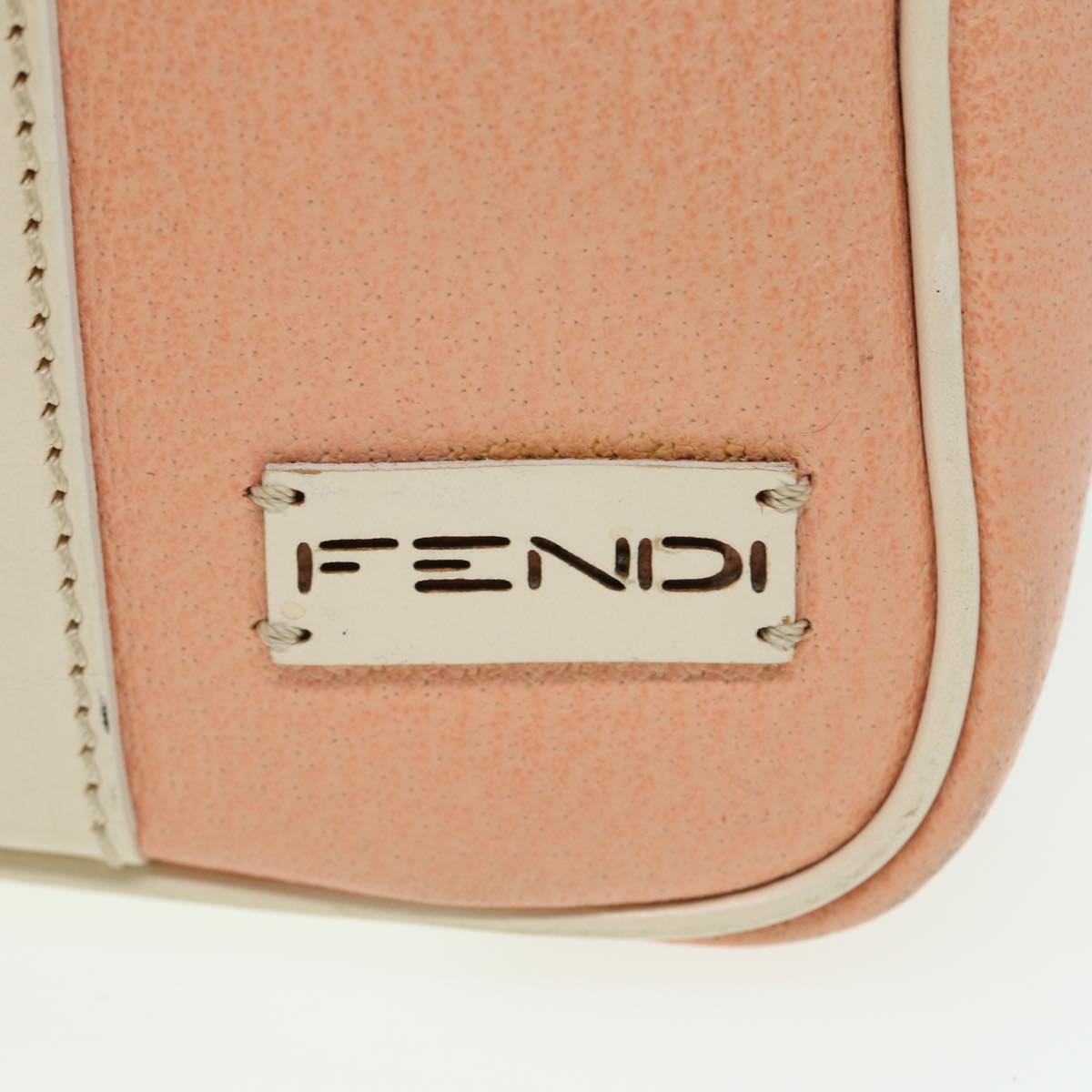 FENDI Hand Bag Leather Pink Auth 78230