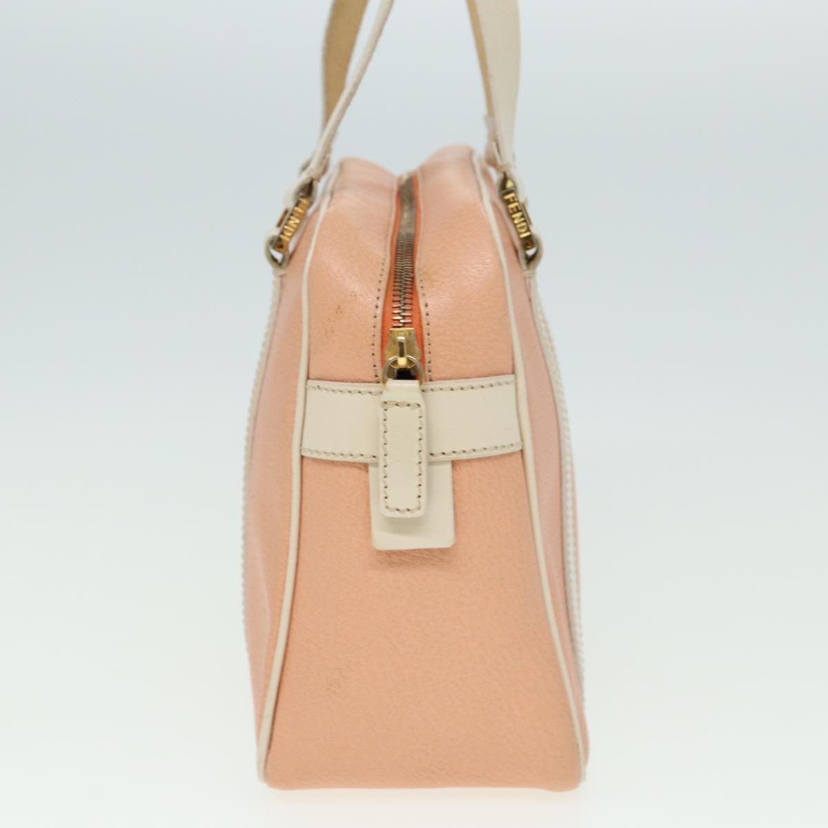 FENDI Hand Bag Leather Pink Auth 78230