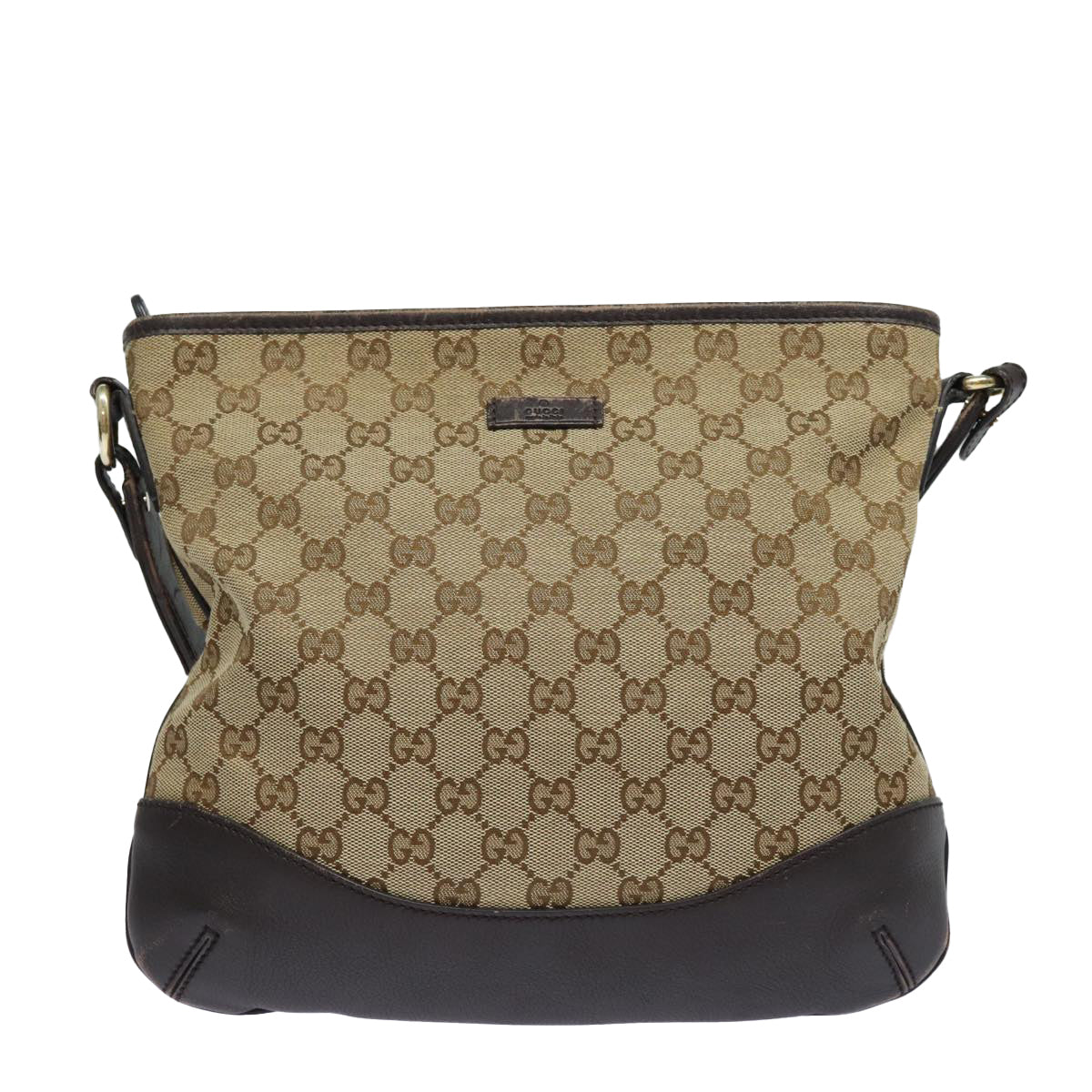 GUCCI GG Canvas Web Sherry Line Shoulder Bag Outlet 2way Beige 388927 Auth 78234 - 0