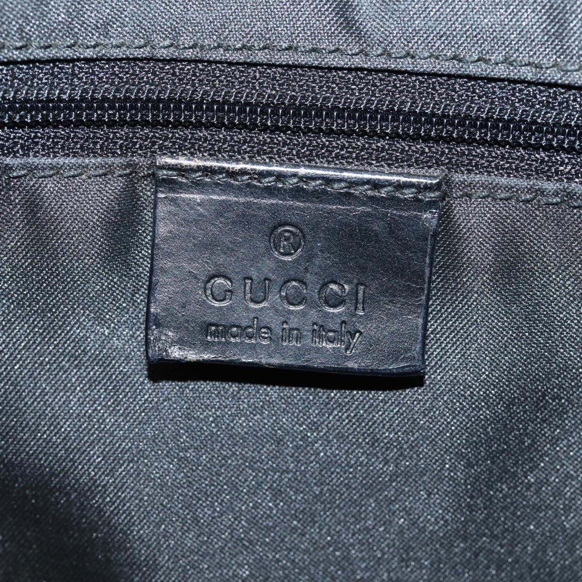 GUCCI GG Canvas Jackie Shoulder Bag Suede Black 001 3355 Auth 78237