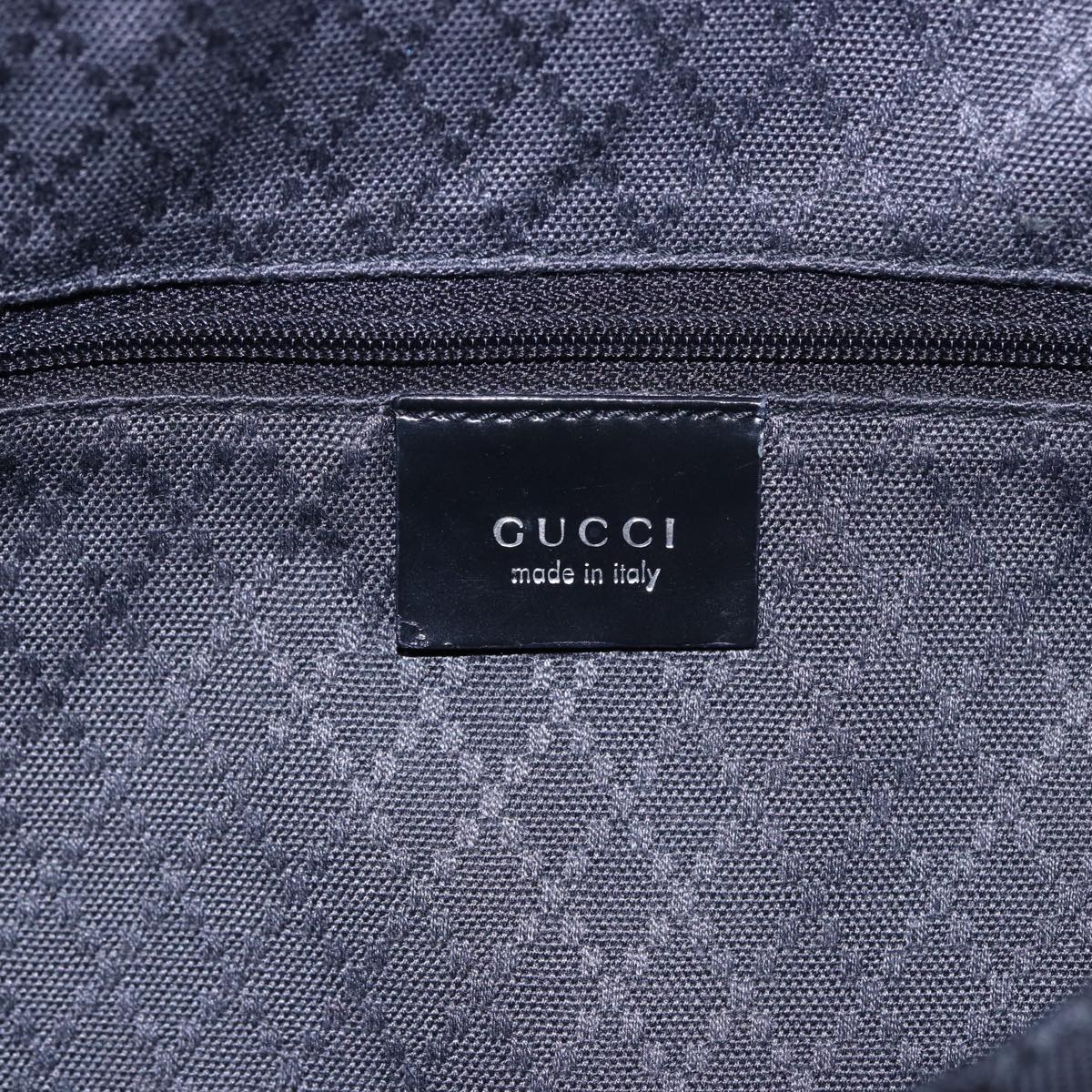 GUCCI Bamboo Shoulder Bag Nylon Black 001 2404 1577 Auth 78241