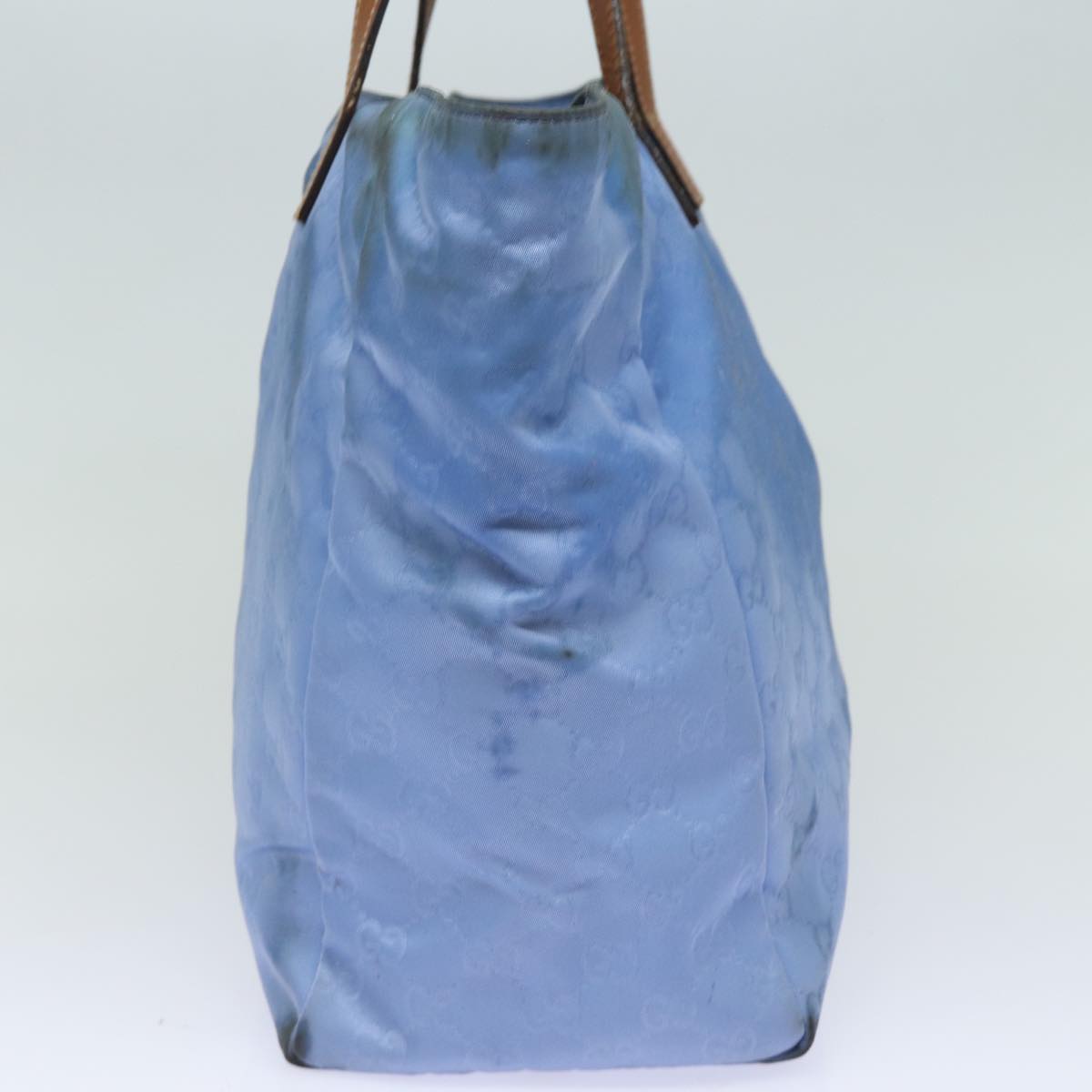 GUCCI GG Canvas Tote Bag Blue 282439 Auth 78251