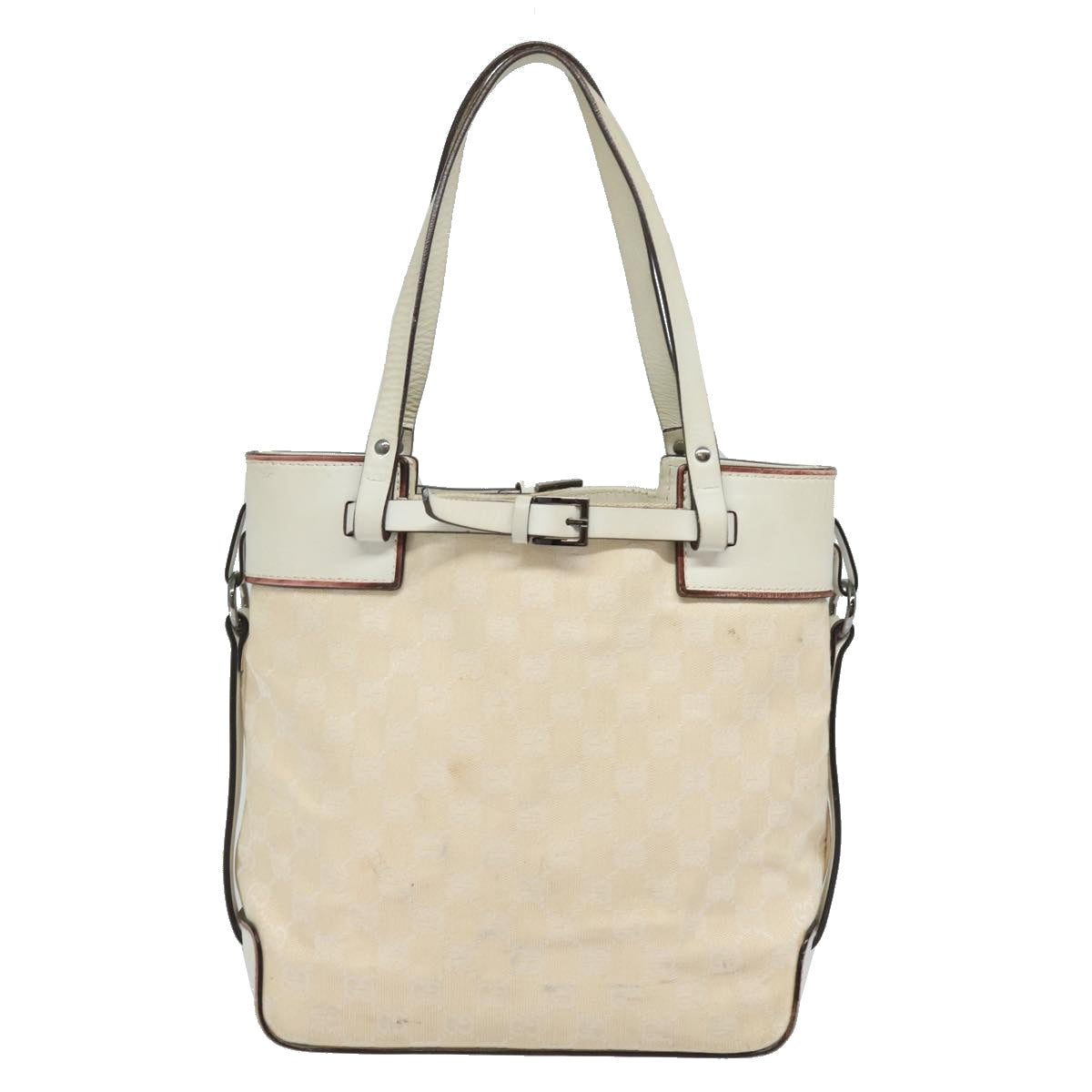 GUCCI GG Canvas Hand Bag Cream 107757 Auth 78253 - 0