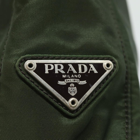 PRADA Tote Bag Nylon Khaki Auth 78259