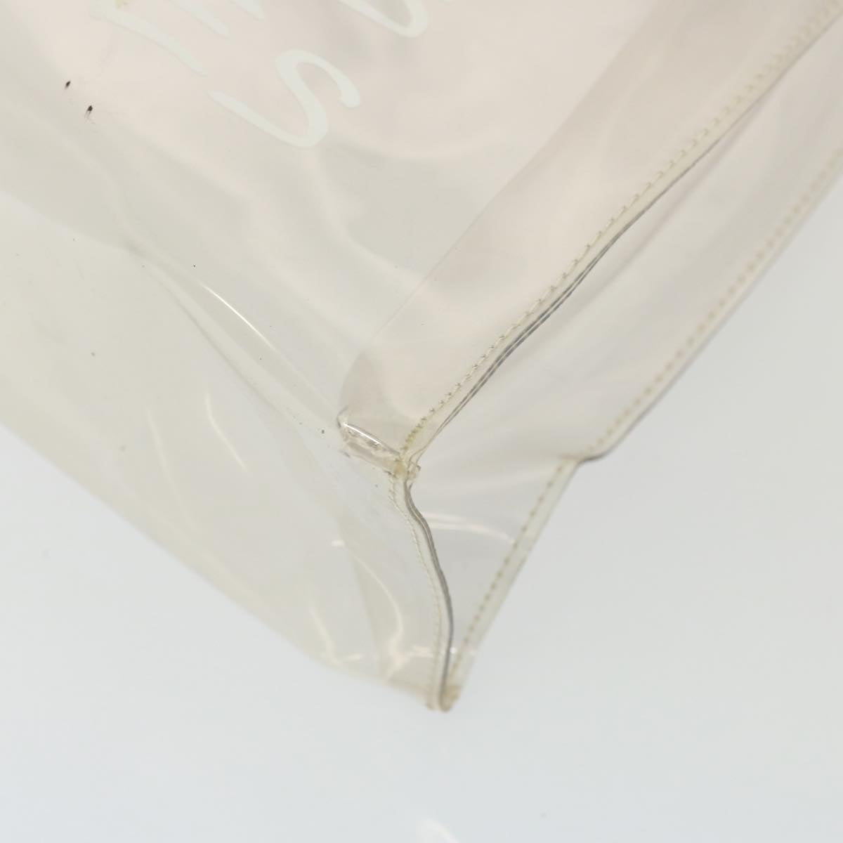 HERMES Vinyl Kelly Hand Bag Vinyl Clear Auth 78270