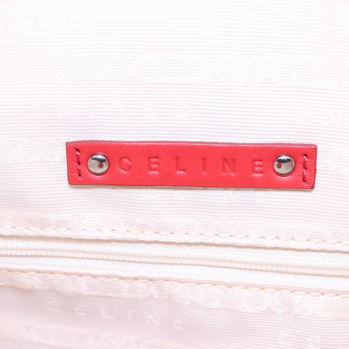 CELINE Hand Bag Enamel Orange Auth 78274