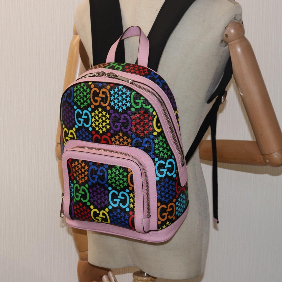 GUCCI GG Psychedelic Backpack Multicolor 601296 Auth 78285A