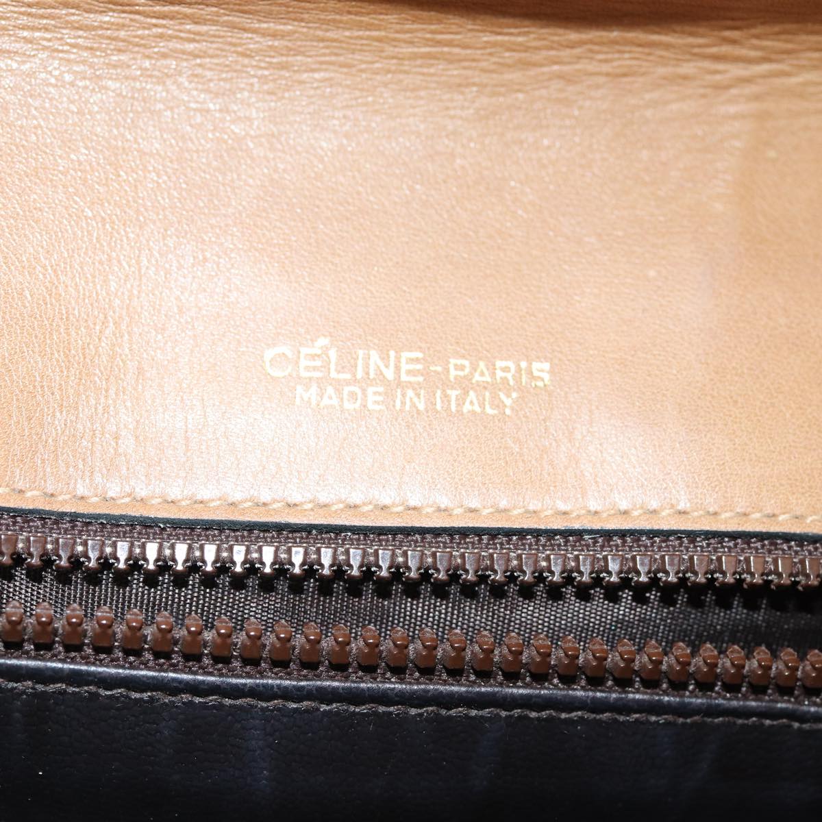 CELINE C Sulky Shoulder Bag Beige Auth 78287