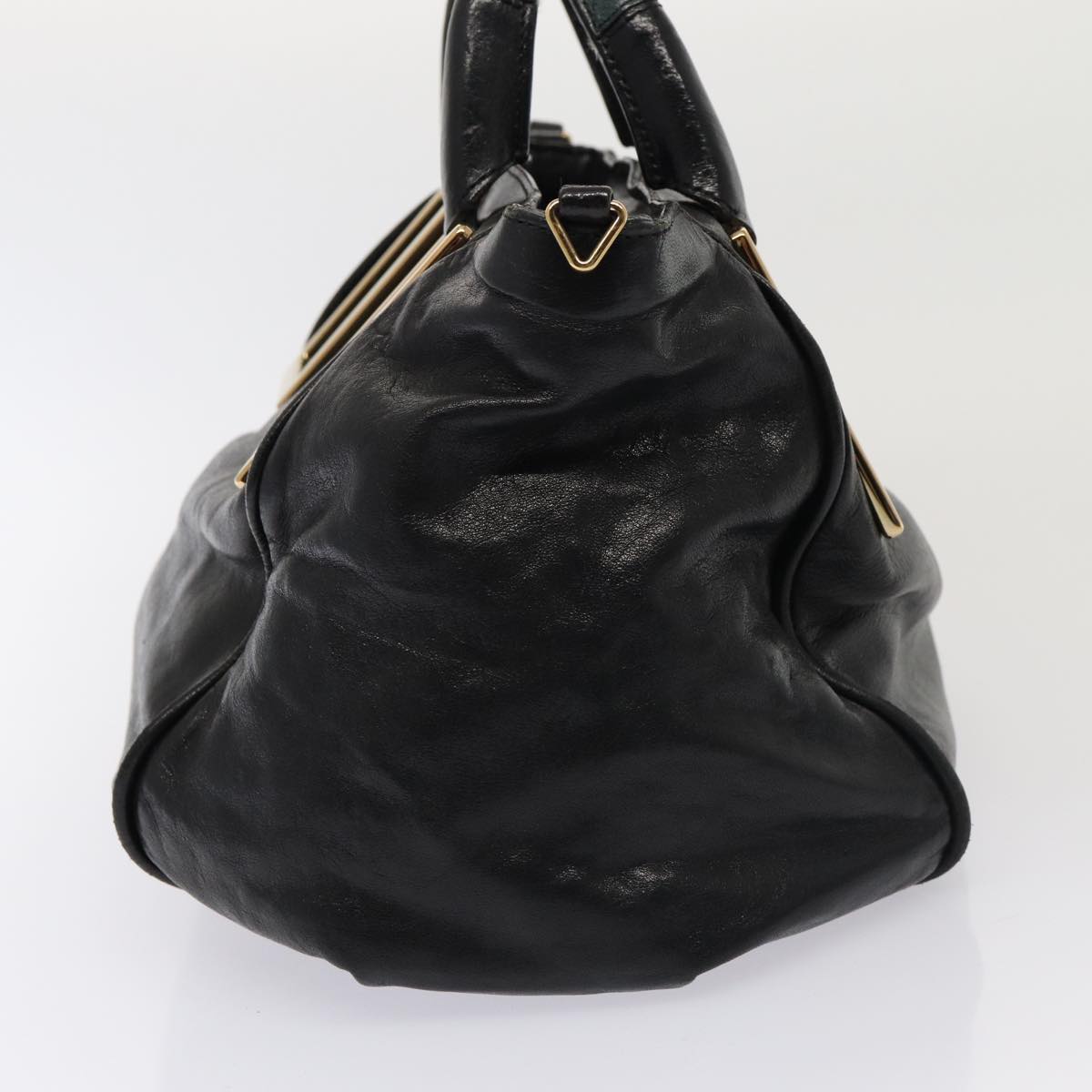 Chloe Etel Hand Bag Leather 2way Black Auth 78290