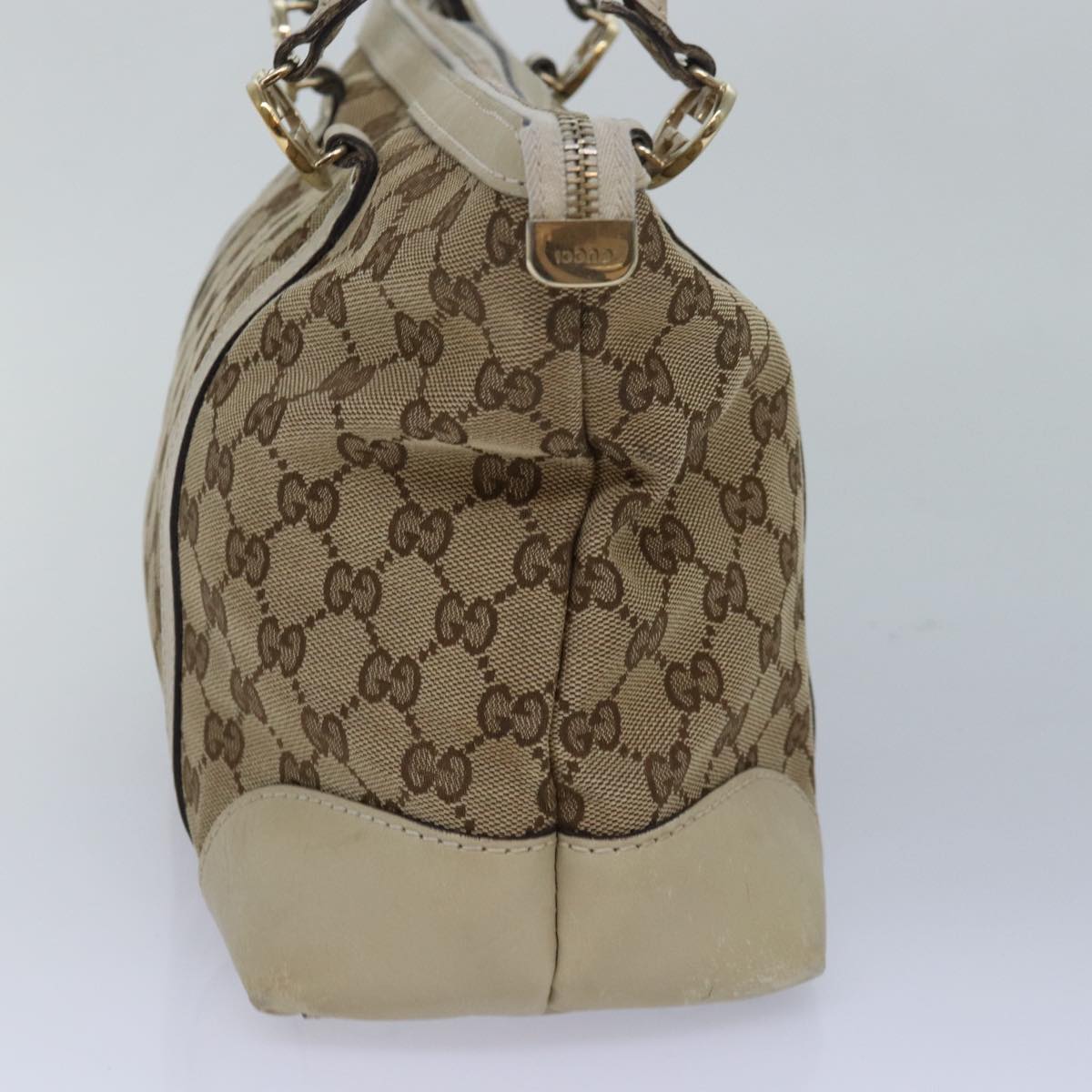 GUCCI GG Canvas Tote Bag Beige 257069 Auth 78293