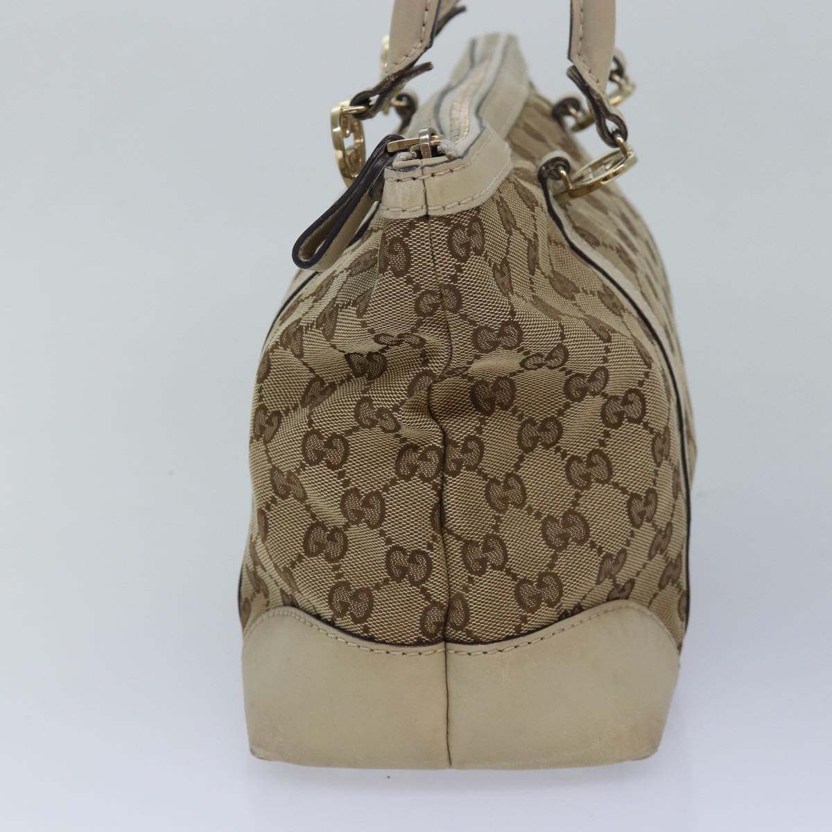 GUCCI GG Canvas Tote Bag Beige 257069 Auth 78293