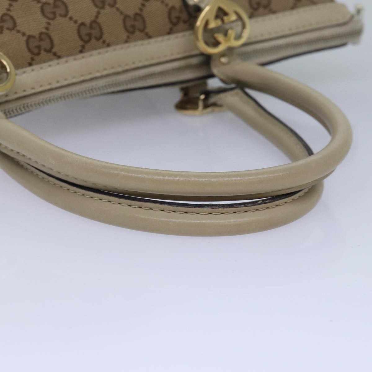 GUCCI GG Canvas Tote Bag Beige 257069 Auth 78293