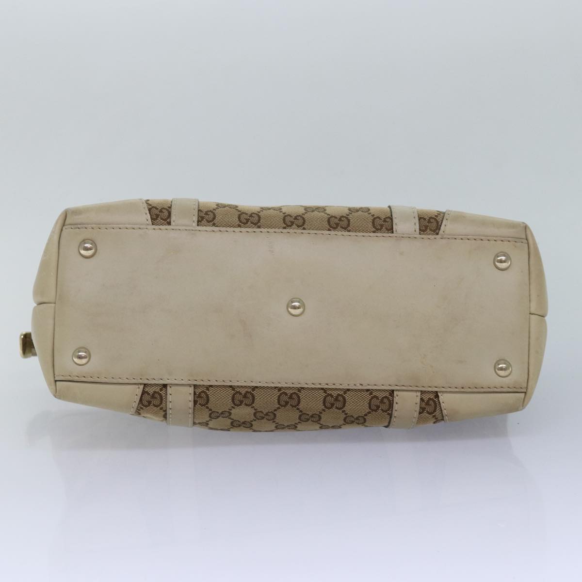 GUCCI GG Canvas Tote Bag Beige 257069 Auth 78293