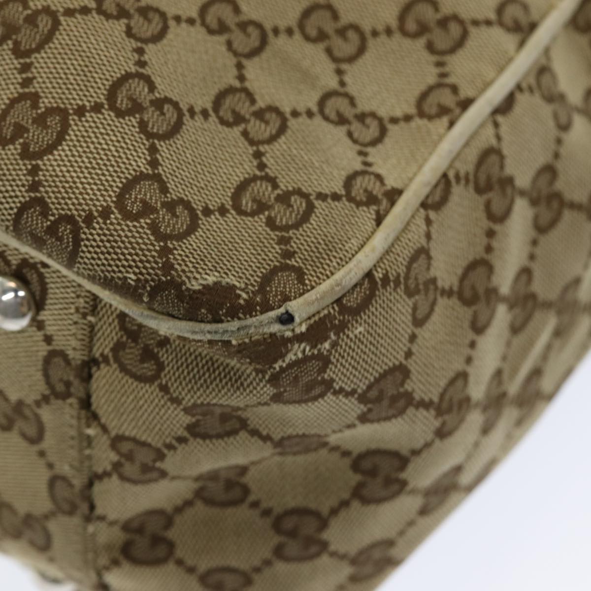 GUCCI GG Canvas Tote Bag Beige 232956 Auth 78299