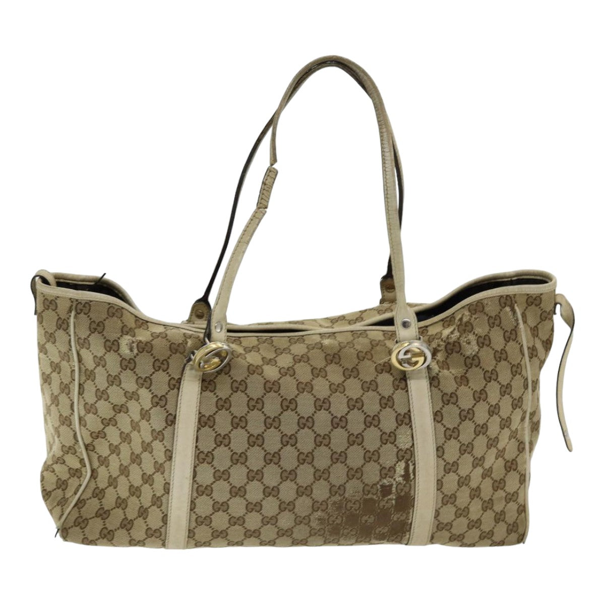 GUCCI GG Canvas Tote Bag Beige 232956 Auth 78299 - 0