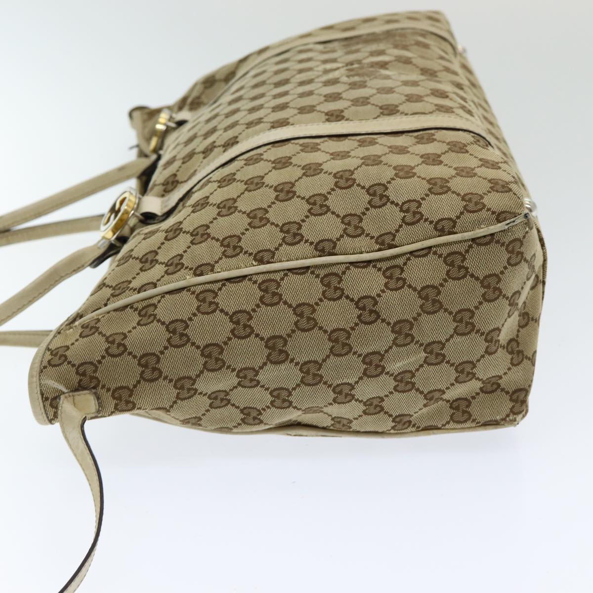 GUCCI GG Canvas Tote Bag Beige 232956 Auth 78299