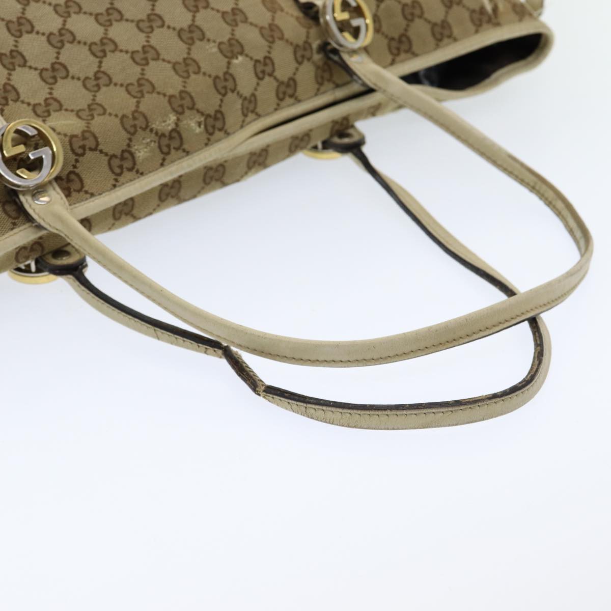 GUCCI GG Canvas Tote Bag Beige 232956 Auth 78299