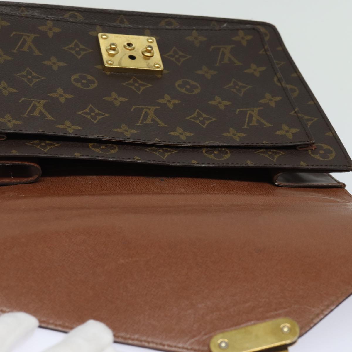 LOUIS VUITTON Monogram Monceau 28 Hand Bag 2way M51185 LV Auth 78302