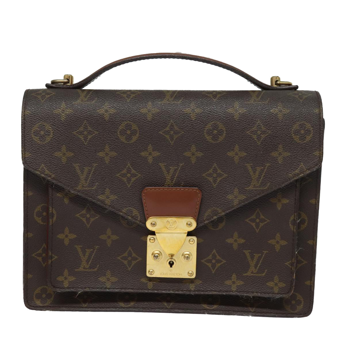 LOUIS VUITTON Monogram Monceau 28 Hand Bag 2way M51185 LV Auth 78302