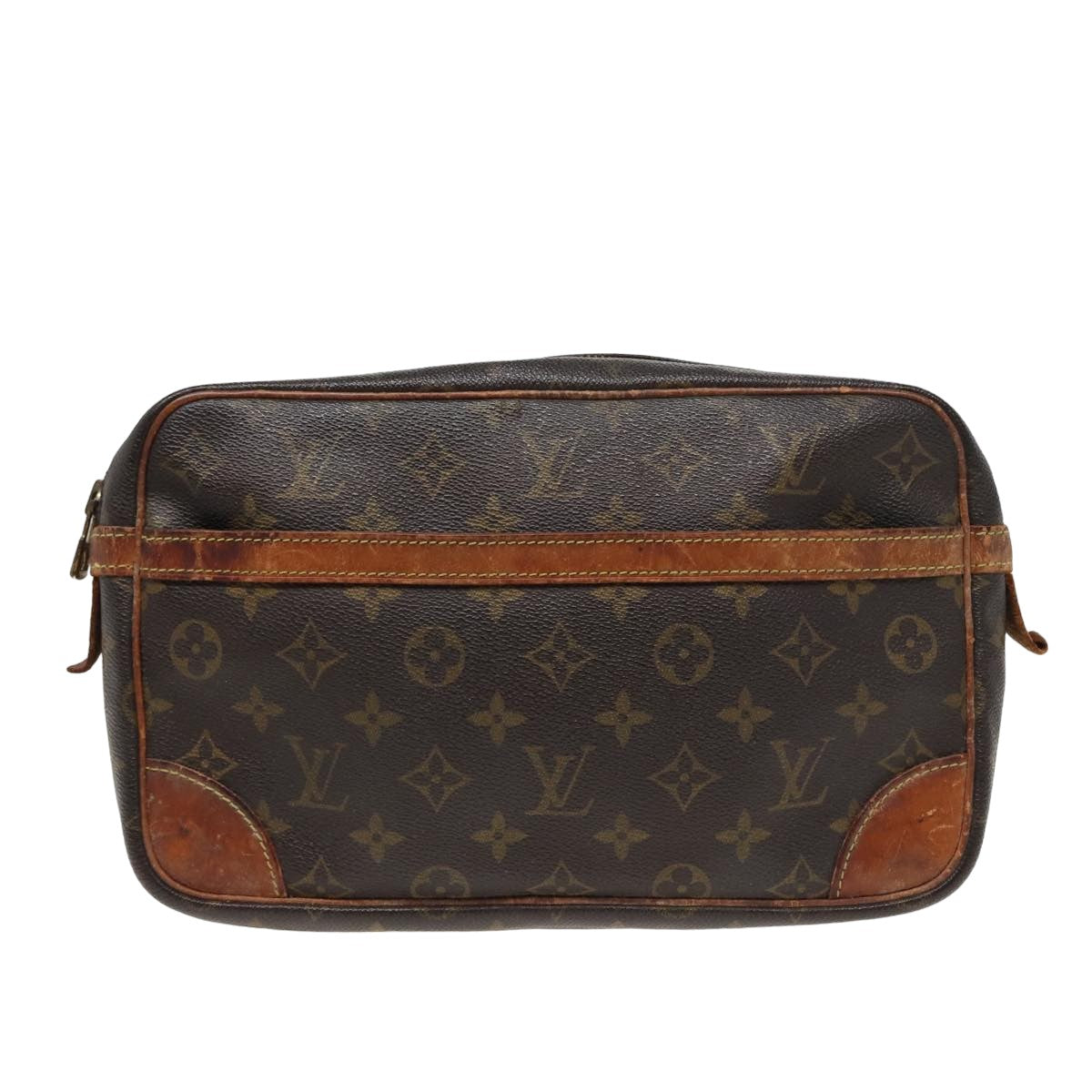 LOUIS VUITTON Monogram Compiegne 28 Clutch Bag M51845 LV Auth 78311