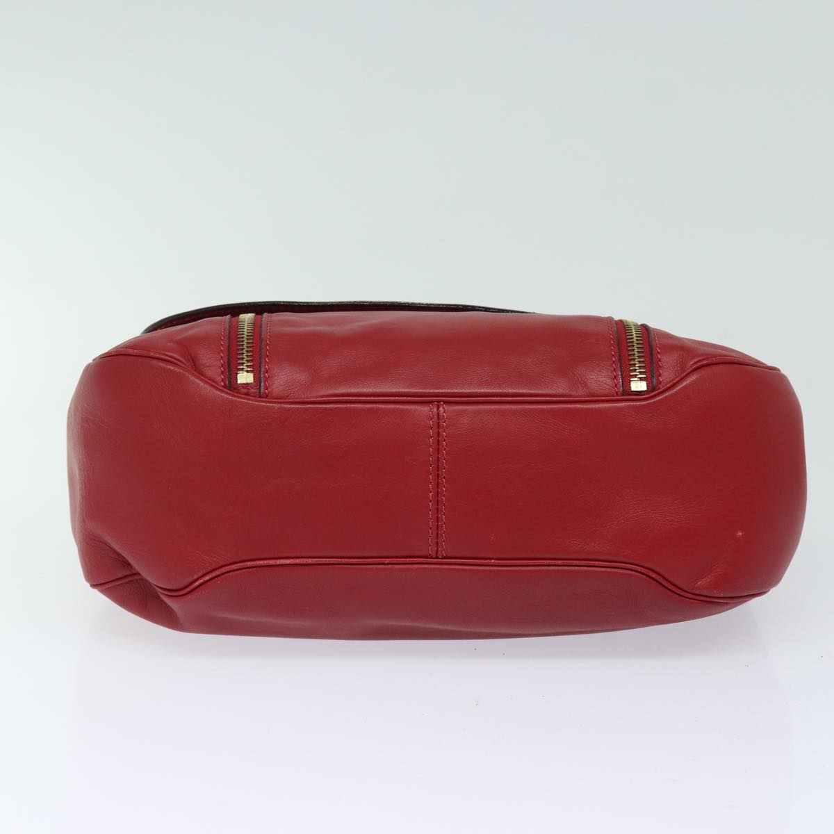 CELINE Shoulder Bag Leather 2way Red Auth 78318