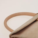 CELINE Hand Bag Suede Beige Auth 78321-16
