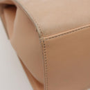 CELINE Hand Bag Suede Beige Auth 78321-19