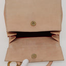 CELINE Hand Bag Suede Beige Auth 78321-10