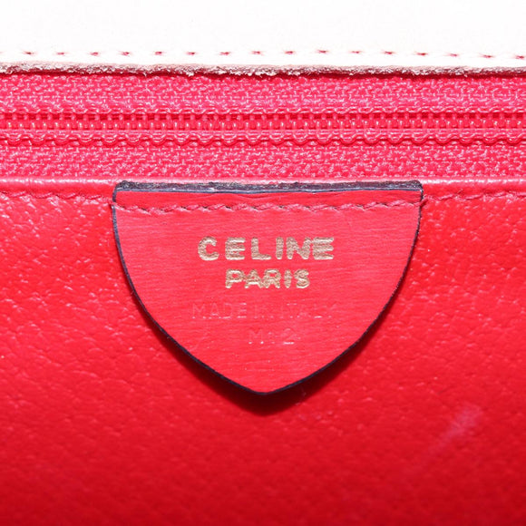 CELINE Hand Bag Suede Beige Auth 78321