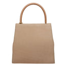 CELINE Hand Bag Suede Beige Auth 78321-15