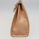CELINE Hand Bag Suede Beige Auth 78321-4