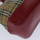 Burberrys Nova Check Hand Bag Canvas Beige Auth 78335-14