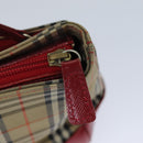 Burberrys Nova Check Hand Bag Canvas Beige Auth 78335-10
