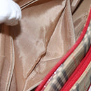 Burberrys Nova Check Hand Bag Canvas Beige Auth 78335-19
