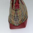 Burberrys Nova Check Hand Bag Canvas Beige Auth 78335-3