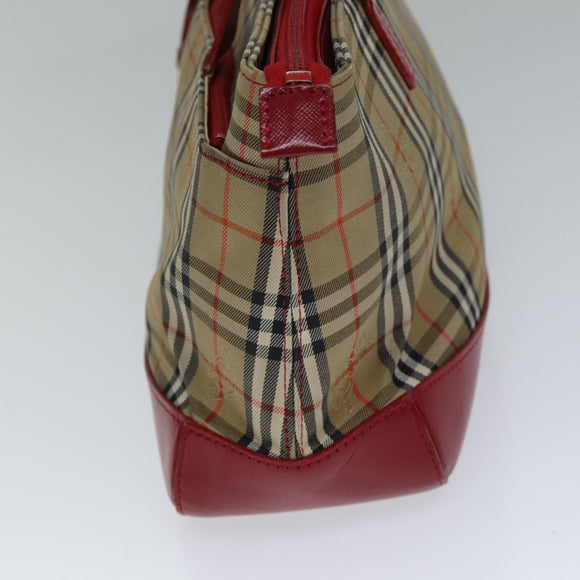 Burberry Nova Check Handtasche Canvas Beige Auth 78335