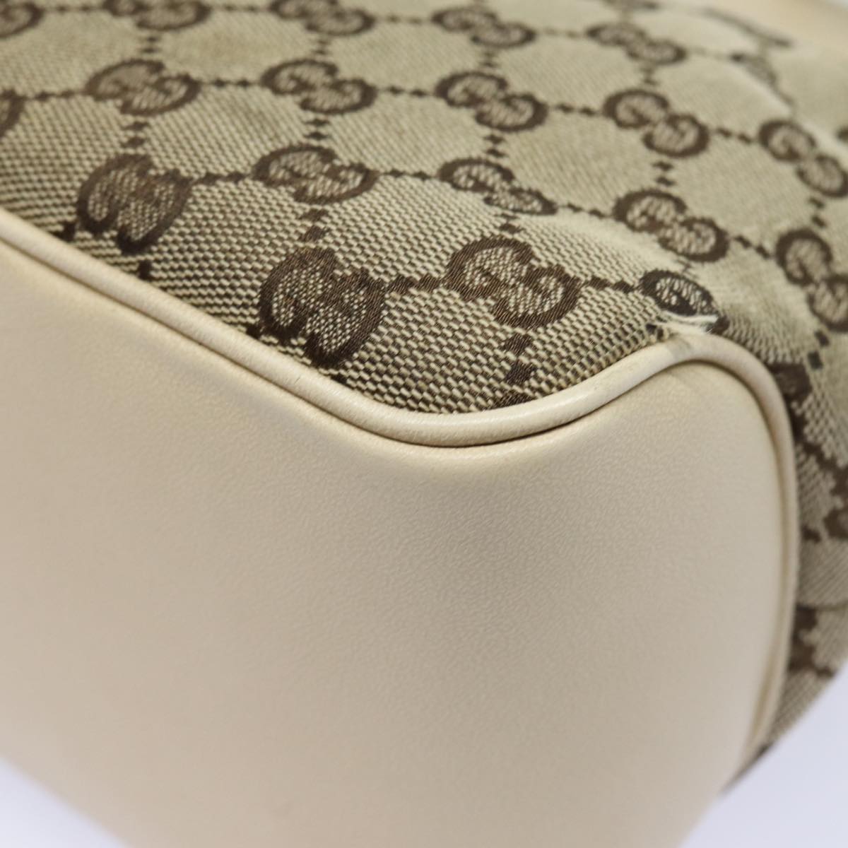 GUCCI GG Canvas Shoulder Bag Beige 109143 Auth 78342