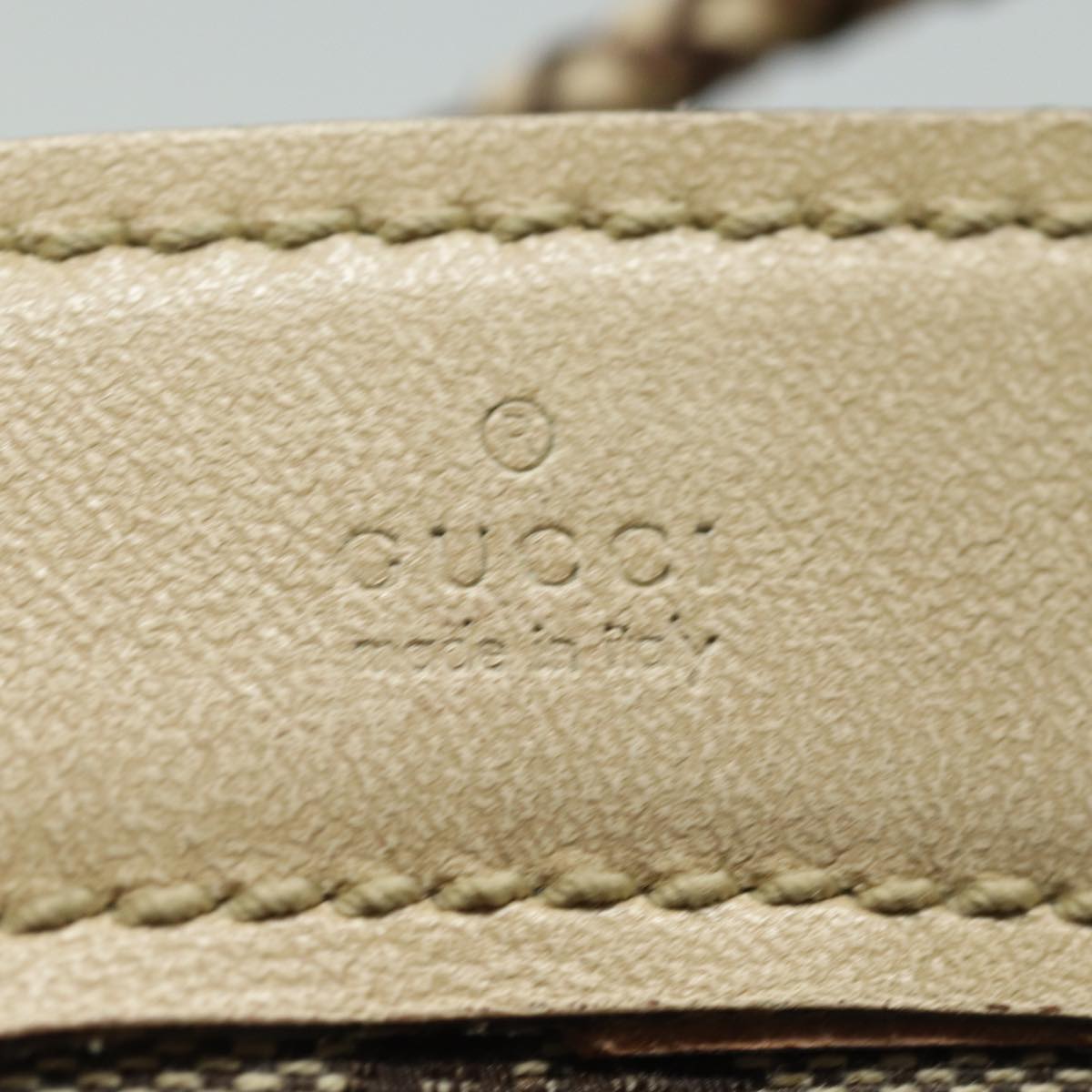 GUCCI GG Canvas Shoulder Bag Beige 109143 Auth 78342