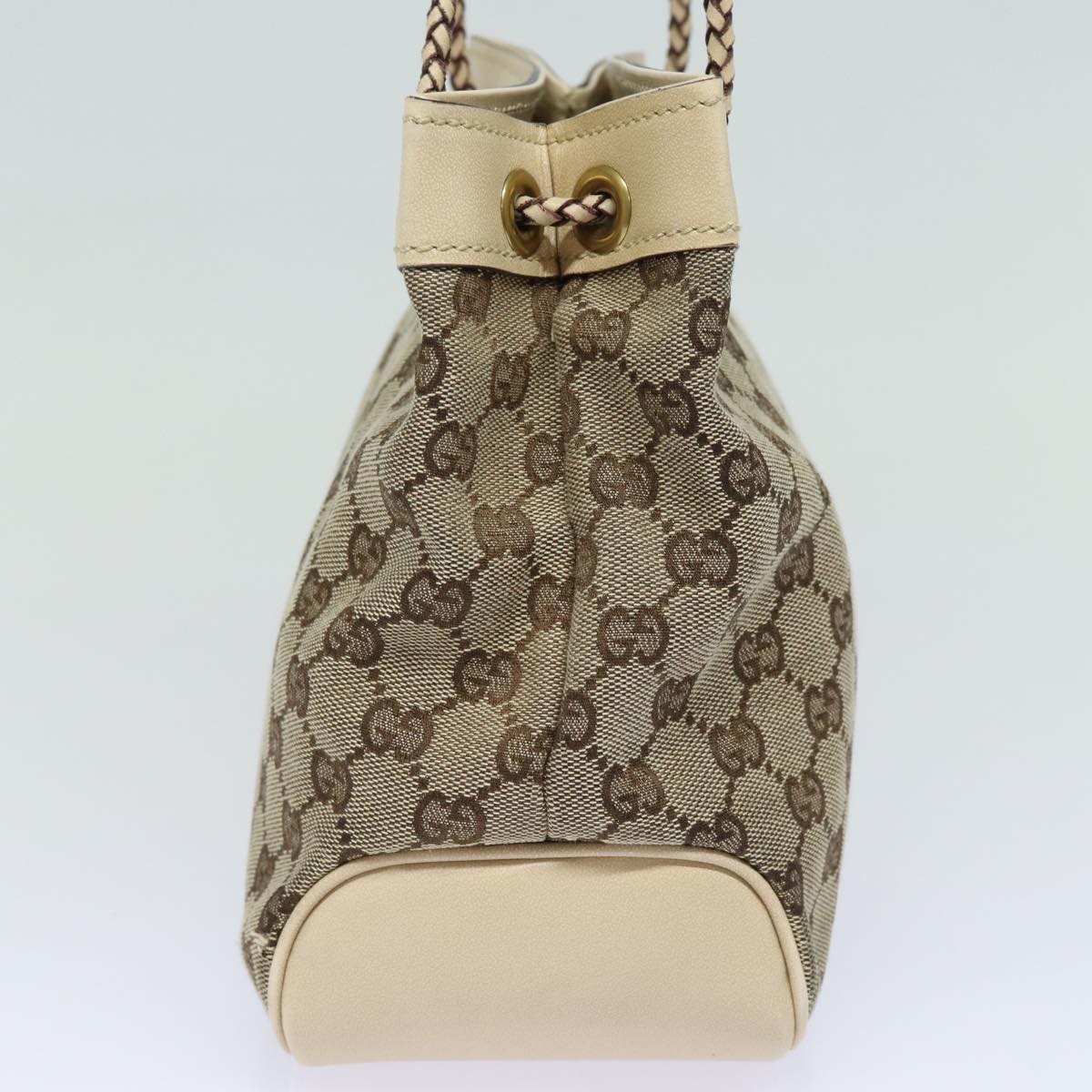 GUCCI GG Canvas Shoulder Bag Beige 109143 Auth 78342