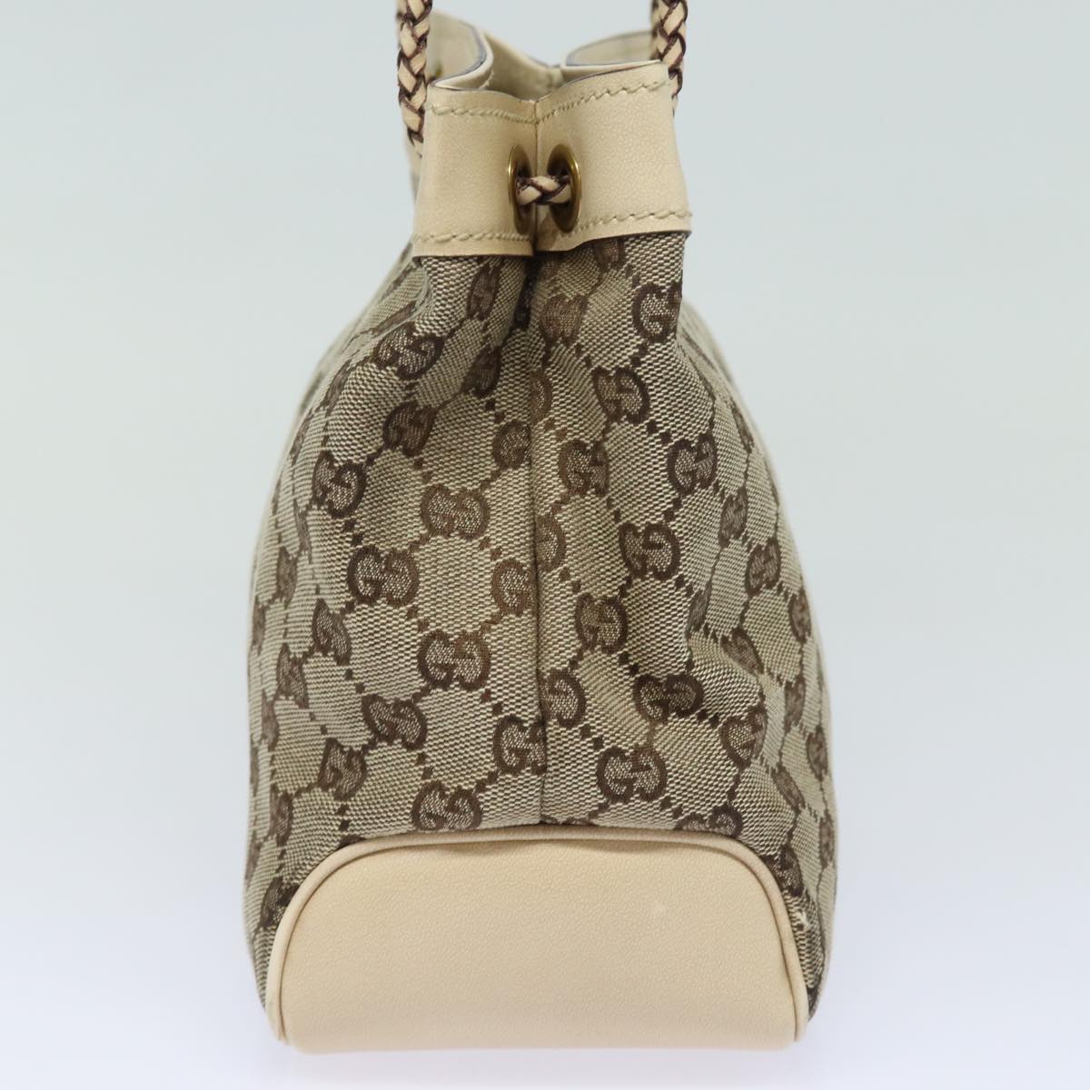 GUCCI GG Canvas Shoulder Bag Beige 109143 Auth 78342