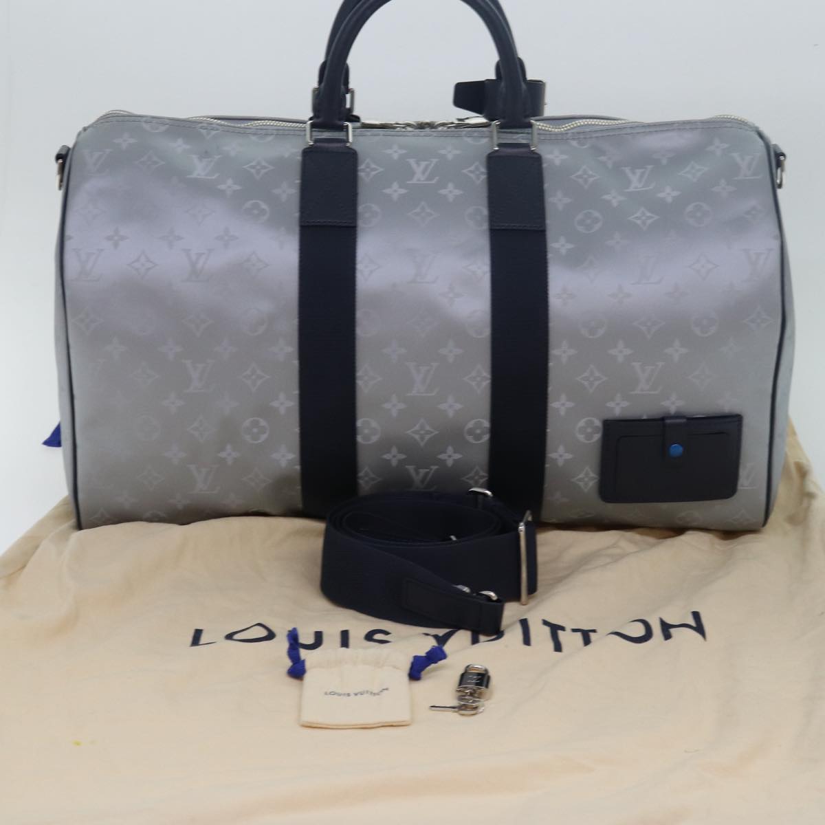 LOUIS VUITTON Monogram Satellite Keepall Bandouliere 50 M44170 LV Auth 78374A