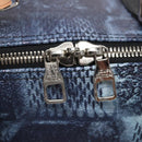 LOUIS VUITTON Damier Salt Keepall Bandouliere 50 Bag Blue N50059 LV Auth 78375S-10