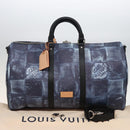 LOUIS VUITTON Damier Salt Keepall Bandouliere 50 Bag Blue N50059 LV Auth 78375S-12