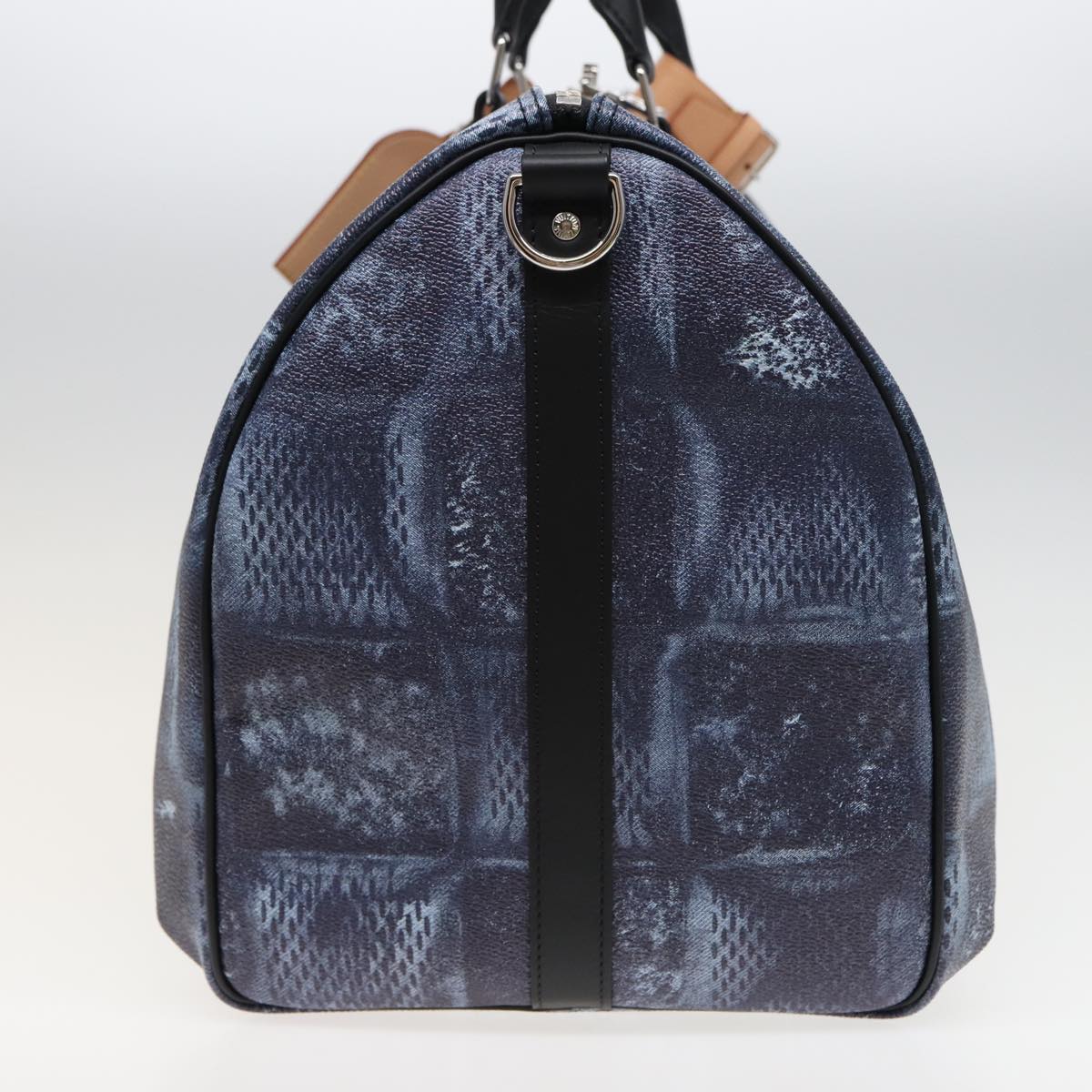 LOUIS VUITTON Damier Salt Keepall Bandouliere 50 Bag Blue N50059 LV Auth 78375S