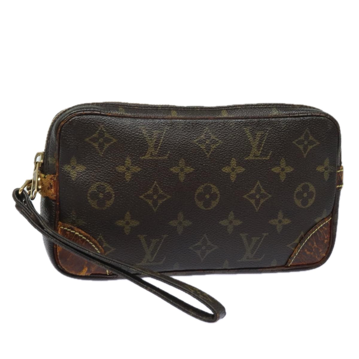 LOUIS VUITTON Monogram Marly Dragonne PM Clutch Bag M51827 LV Auth 78380